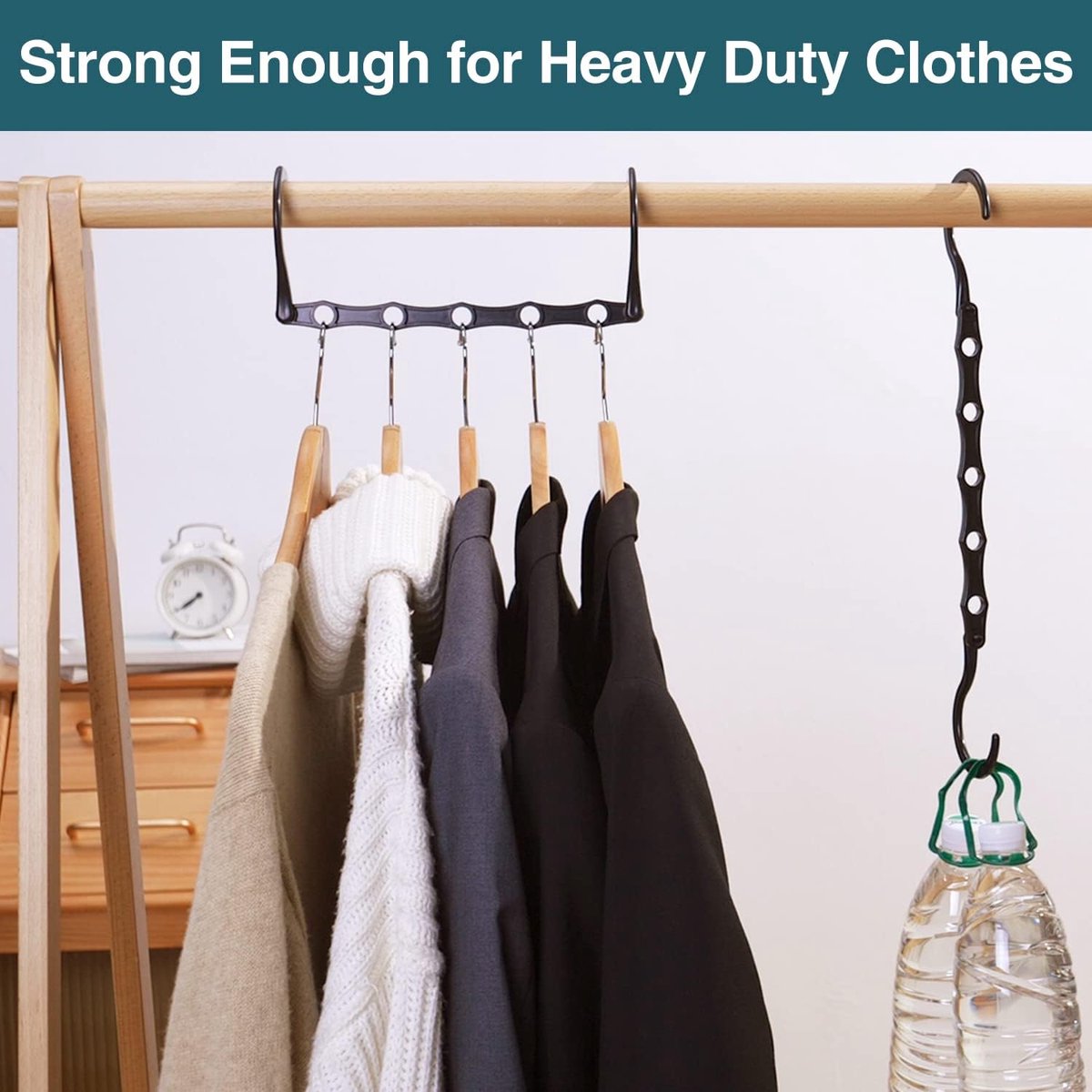Magic Pendants 6-Piece Set - Space-Saving Hangers - Space-Saving Pendant Organizer for Closet - Multi-Pendant Holder - Sturdy Plastic - 360-Degree Rotation - Image 3