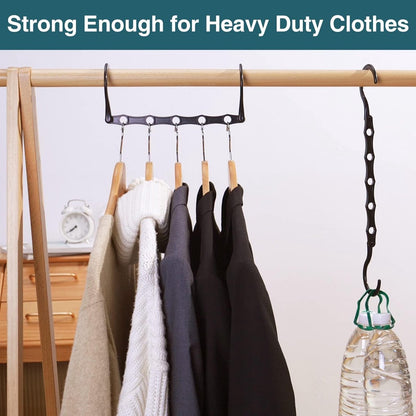 Magic Pendants 6-Piece Set - Space-Saving Hangers - Space-Saving Pendant Organizer for Closet - Multi-Pendant Holder - Sturdy Plastic - 360-Degree Rotation - Image 3