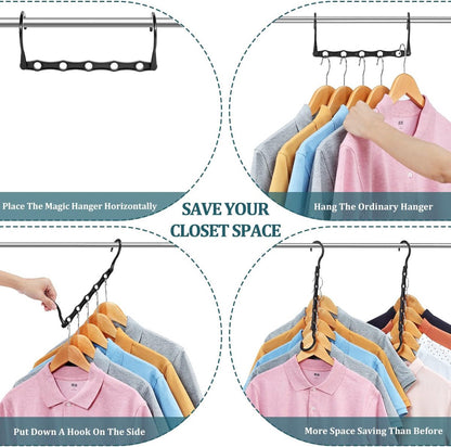 Magic Pendants 6-Piece Set - Space-Saving Hangers - Space-Saving Pendant Organizer for Closet - Multi-Pendant Holder - Sturdy Plastic - 360-Degree Rotation - Image 7