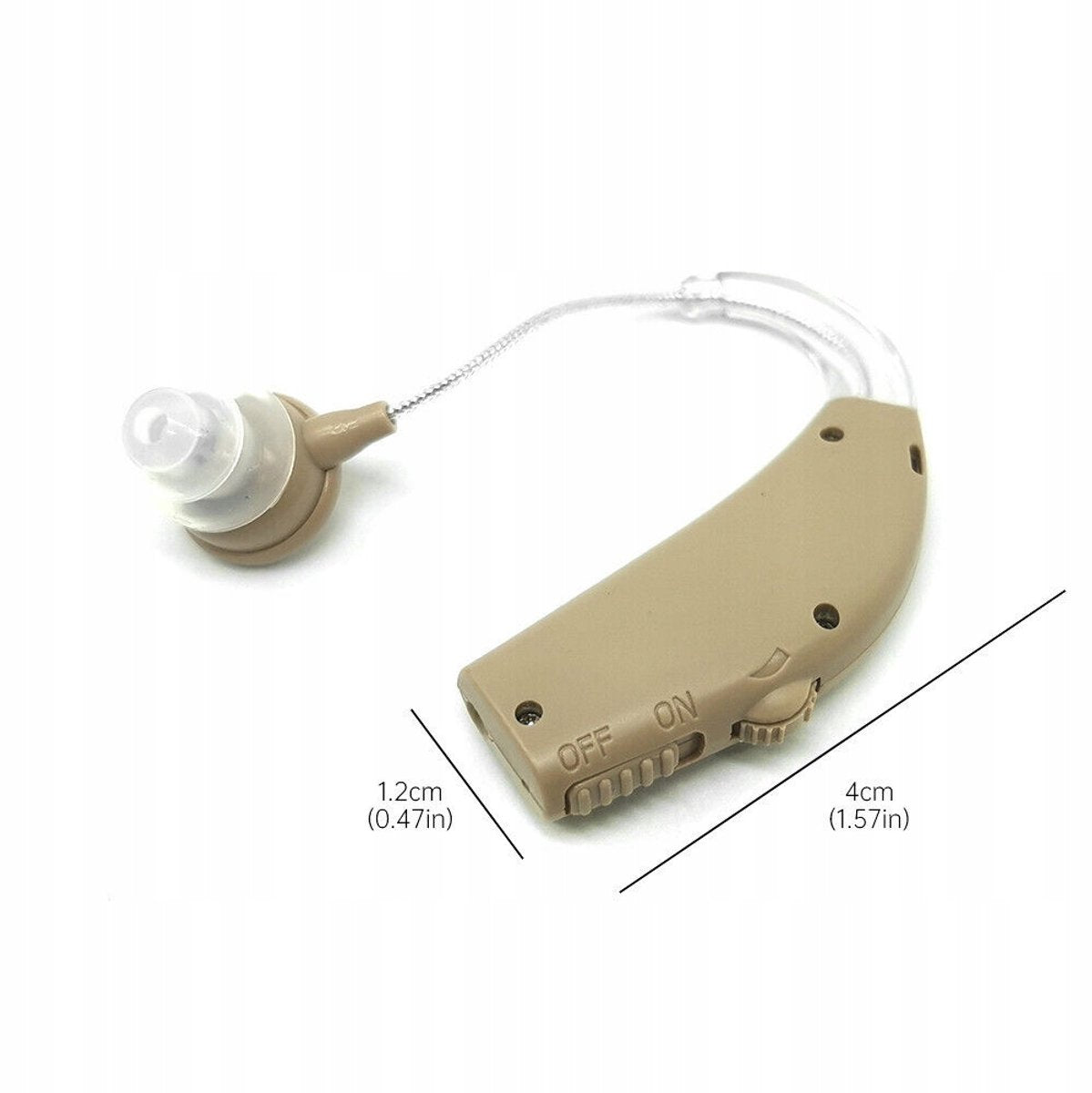 Digital hearing aid - Behind-the-ear sound collector - Rechargeable - Sound amplification - Intelligent noise cancellation - Dynamic speaker - In-ear detection - Image 9