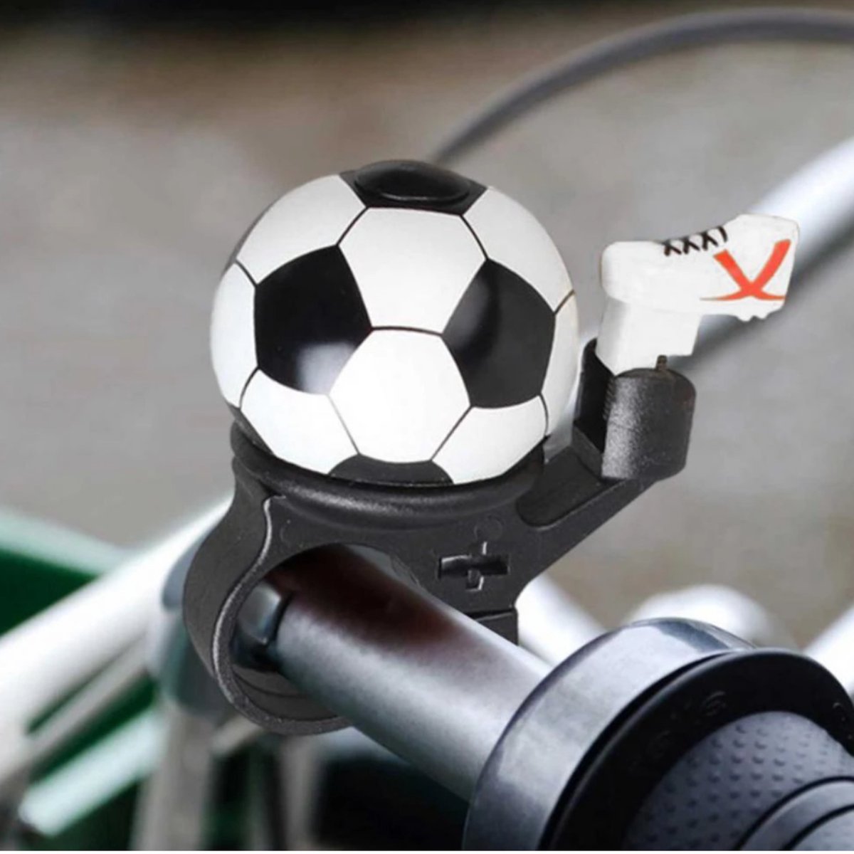 Football bike bell - children's bike bell / girl's bike bell / boy's bike bell / child's bike bell / bike horn / bell / gift - Image 2