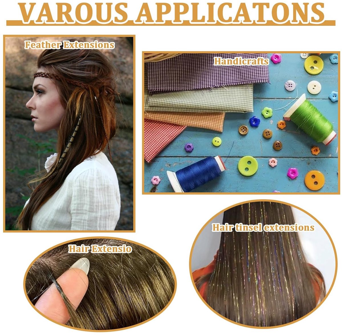 Microring Loop - Microring Needle 4 pieces - hair extensions - threading - beads - Image 4