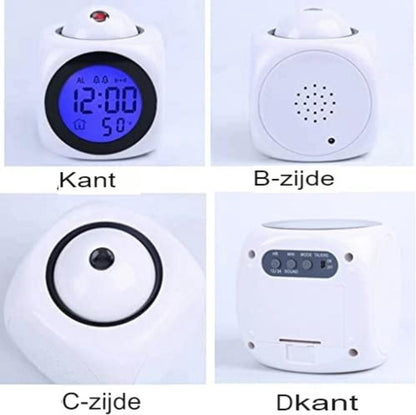 Clock radio with projection - Digital clock radio - Digital clock radio - Wit - Image 3