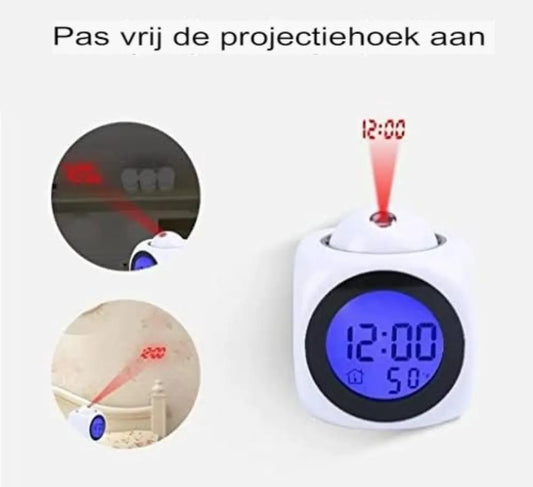 Clock radio with projection - Digital clock radio - Digital clock radio - Wit - Image 4