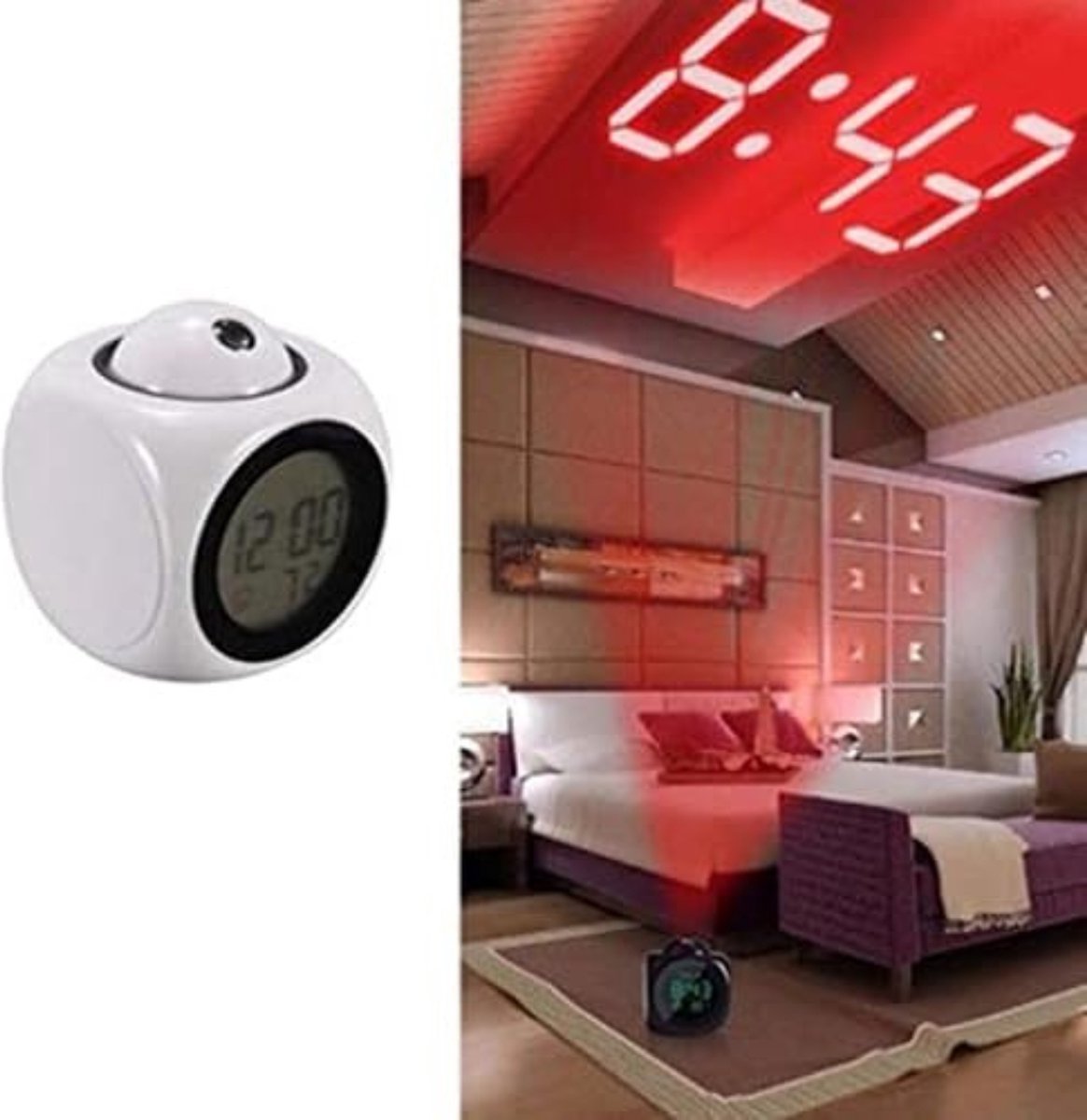 Clock radio with projection - Digital clock radio - Digital clock radio - Wit - Image 6