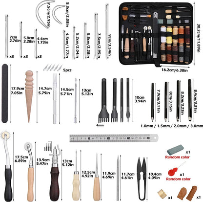 ShopEighty8 - Leather - Leather Processing - Leatherworking Tools - Professional Leather Craft Tool Set - Sewing - Tailoring - Upholstery - Clothing - Image 6