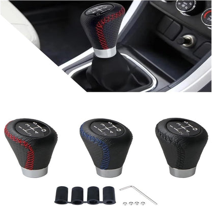 Gear shift lever - Manual gear shift lever - 5-speed transmission - Gear shift lever - Manual transmission - Black leather stitching - Universal gear shift lever (black) - Image 2