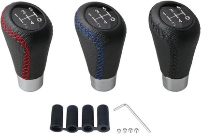 Gear shift lever - Manual gear shift lever - 5-speed transmission - Gear shift lever - Manual transmission - Black leather stitching - Universal gear shift lever (blue) - Image 4