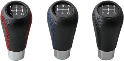 Gear shift lever - Manual gear shift lever - 5-speed transmission - Gear shift lever - Manual transmission - Black leather stitching - Universal gear shift lever (blue) - Image 6