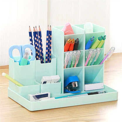 13-Compartment Pencil Holder - Desk Organizer - Pencil Holder - Office Accessories -White - Image 2