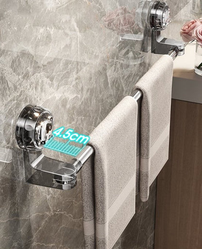 Extendable towel rail 30-60 cm - Bathroom towel rack - Suction cup towel rack without end caps - For bathroom, kitchen - Rotating - Corner towel rack - Wall mounted - Image 5