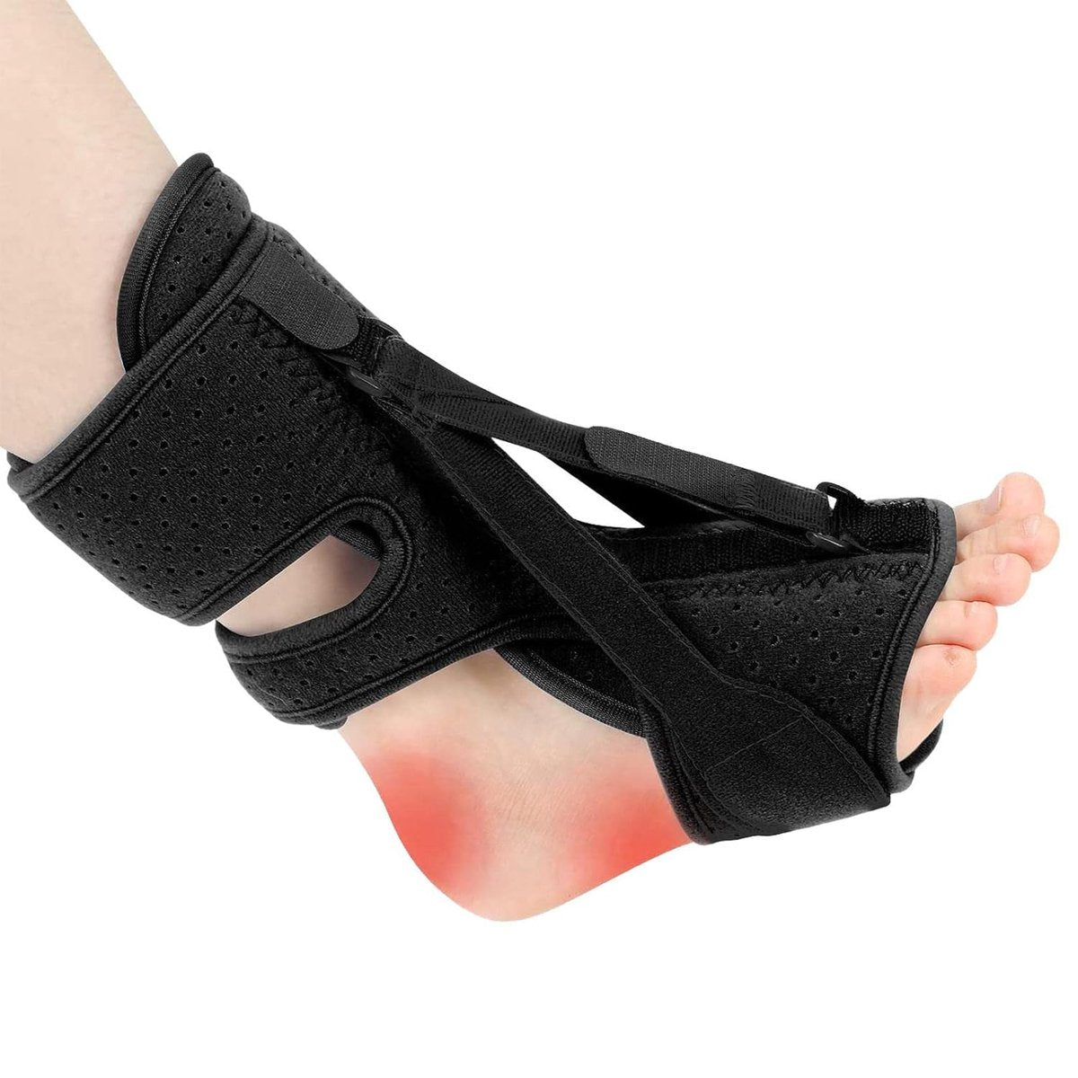 Night splint - Heel spur - Heel spur orthosis - Achilles tendon orthosis - Splint - Strasbourg sock - Achilles tendon - Extra support - Black - Image 4