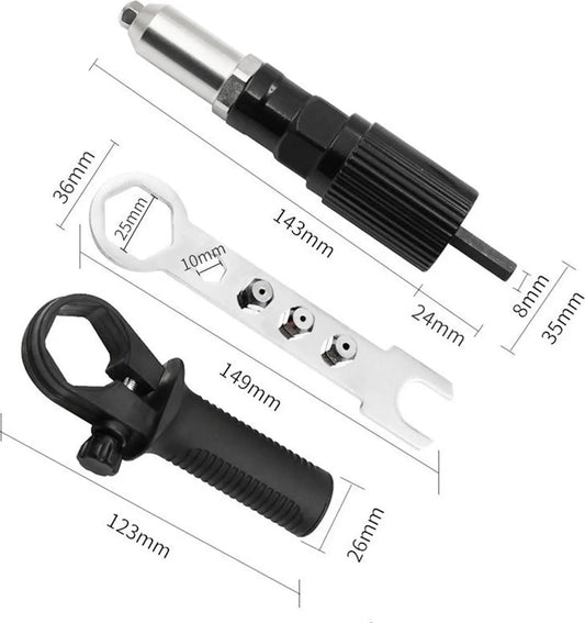 Pop rivet pliers - Cordless drill - Blind rivet pliers - for cordless drill - Pop rivet pliers set - Rivet pliers - Rivet fixing for drill - Image 4