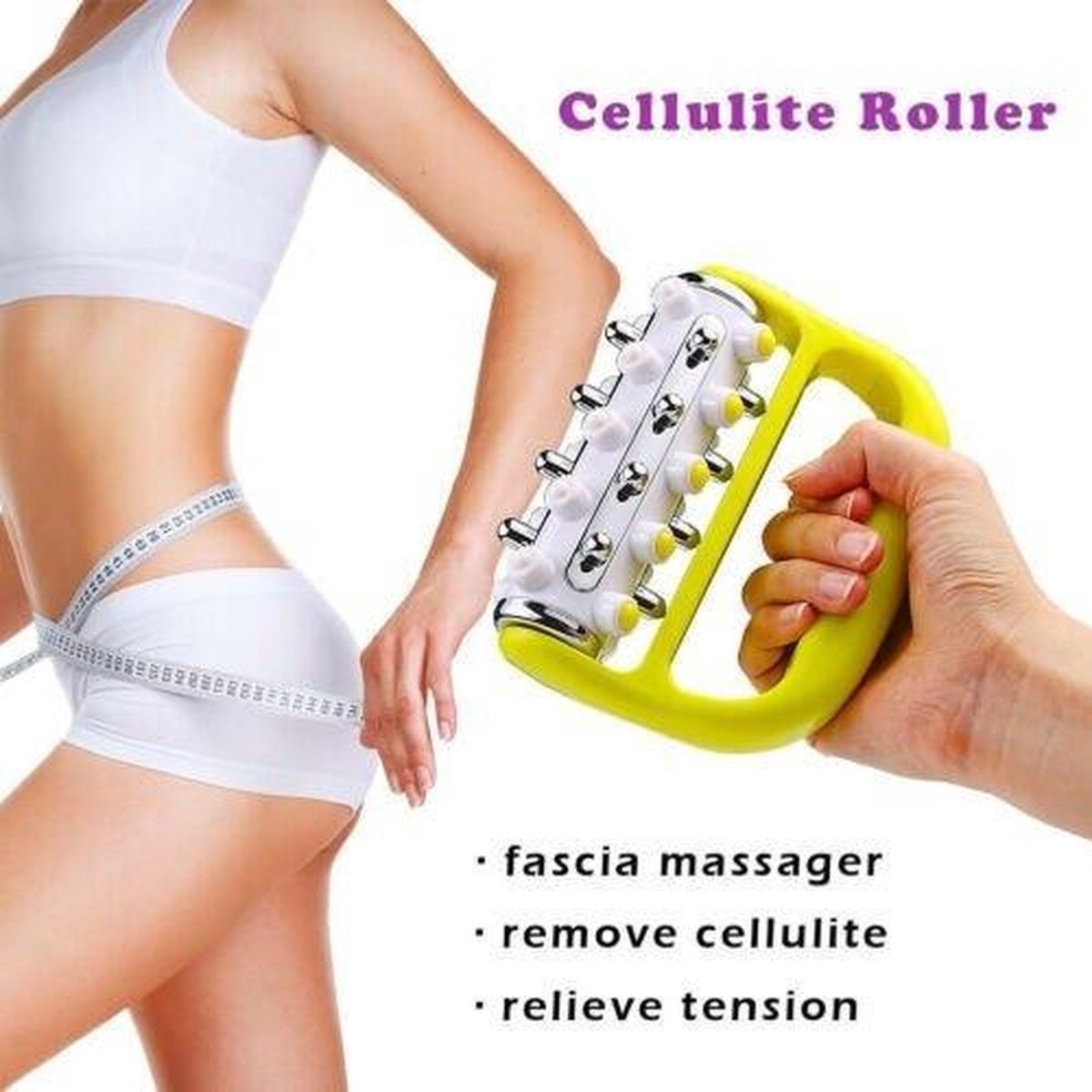 WiseGoods Luxury Massage Roller - Massage Device - Anti-cellulite Roller - Anti-cellulite Roller - Roller - Connective Tissue Massage - Image 3