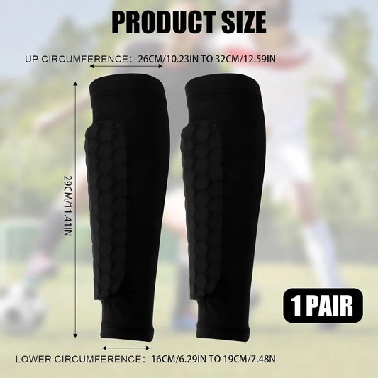 Shin guards - Football shin guards - Children's football shin guards - Shin guard straps - Premium leg protection with sleeves - Comfortable and impact-resistant - Size M - Suitable for training and competition - Image 2