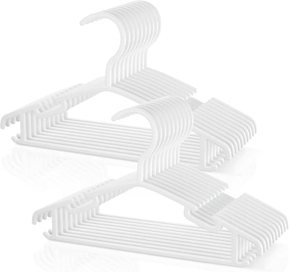 Hangers - Hangers - Children's Hangers - Baby Hangers - Plastic Hangers for Children - Baby Wardrobe Hangers - 20 Non-Slip Toddler Hangers - For Baby Clothes, Pants, Jackets, Dresses - Wit