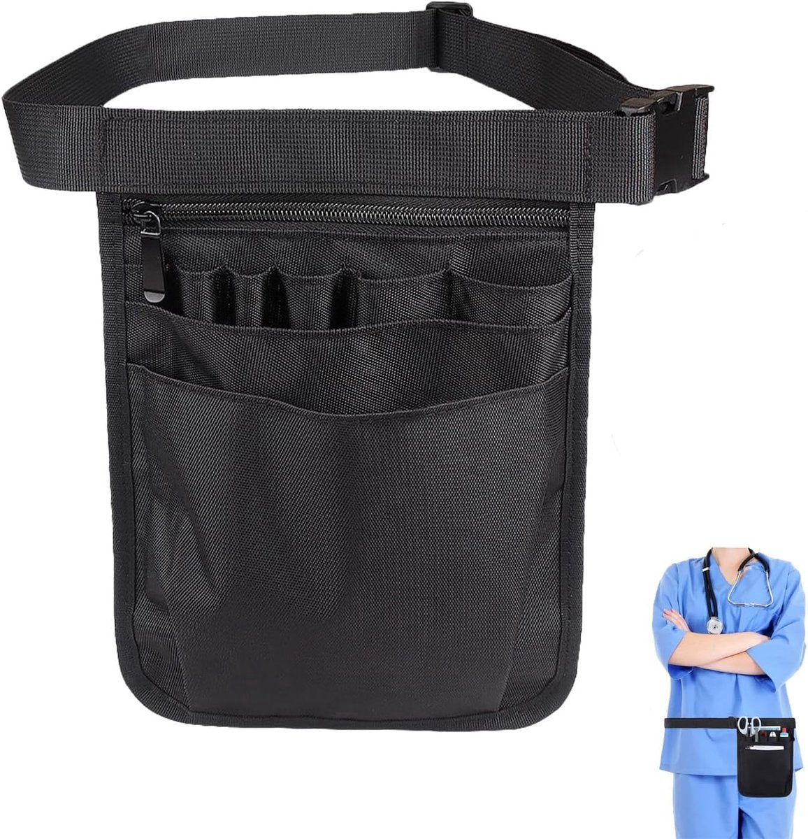 Fanny pack - Men's fanny packs - Women's fanny pack - Nurse fanny pack - Nurse accessory bag - Multifunctional fanny pack - Nurse work bag - Adjustable work bag - Tool bag - Unisex - Blue - Image 5