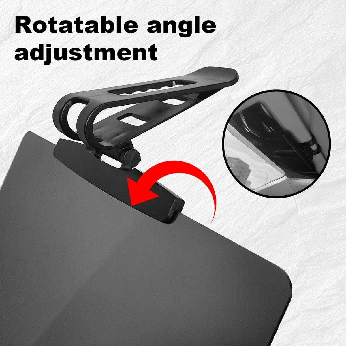 Car Sunshade - Universal - Polarized Anti-Glare - Sun Visor Extension - Powerful Light Blocking - Anti-Glare Protection - Diffused Light - Safe Driving - UV Protection - 32 x 14.5 cm - Black - Image 6