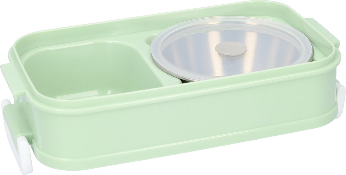 Green Lunch Box with Soup Bowl - Bento Box - Adult Lunch Box - Meal Boxes - Children's Lunch Box - Lunch Box with Compartments - Airtight and Leakproof - BPA-Free - Image 5