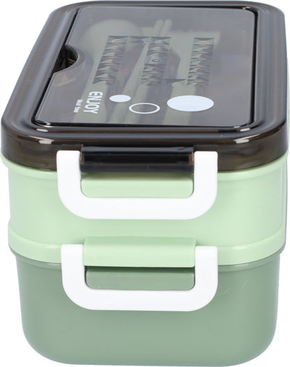 Green Lunch Box with Soup Bowl - Bento Box - Adult Lunch Box - Meal Boxes - Children's Lunch Box - Lunch Box with Compartments - Airtight and Leakproof - BPA-Free - Image 6