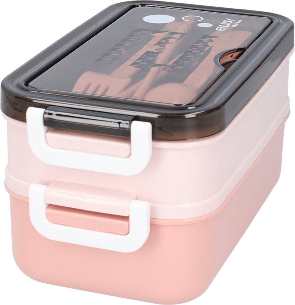 Pink Lunch Box with Soup Bowl - Bento Box - Adult Lunch Box - Meal Boxes - Children's Lunch Box - Lunch Box with Compartments - Airtight and Leakproof - BPA-Free - Image 3