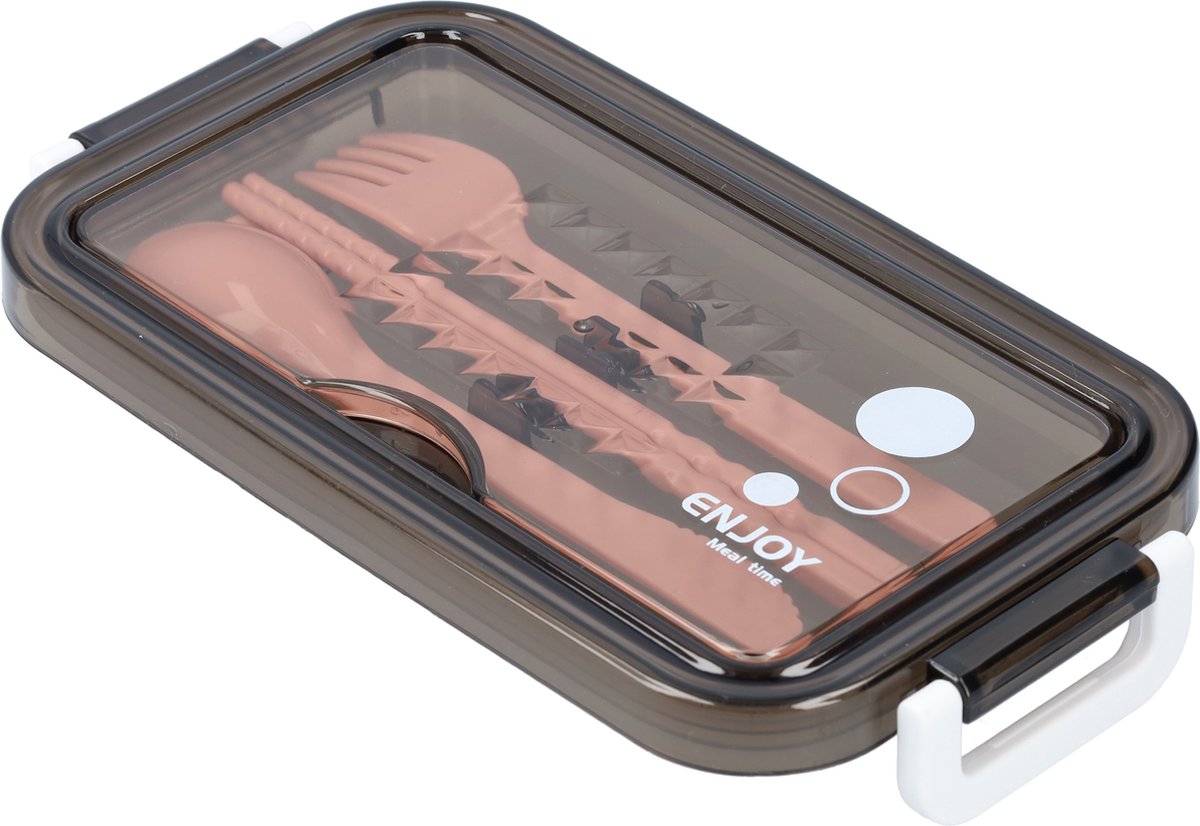 Pink Lunch Box with Soup Bowl - Bento Box - Adult Lunch Box - Meal Boxes - Children's Lunch Box - Lunch Box with Compartments - Airtight and Leakproof - BPA-Free - Image 5