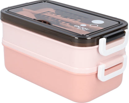 Pink Lunch Box with Soup Bowl - Bento Box - Adult Lunch Box - Meal Boxes - Children's Lunch Box - Lunch Box with Compartments - Airtight and Leakproof - BPA-Free - Image 8