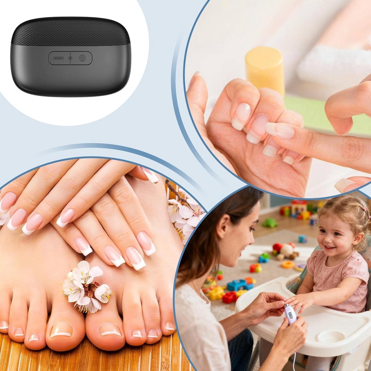 Electric nail clipper - Automatic electric nail file with LED light - Nail care for seniors, babies, men and adults - Hand and foot nail care - Image 2