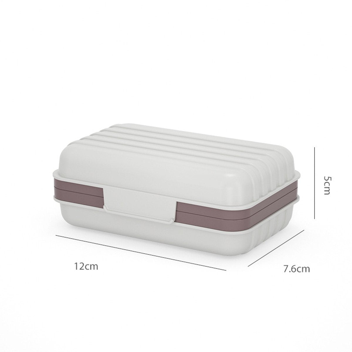 Set of 2 soap dishes with lids, portable soap holder, baby bathroom accessories, travel toiletries, for holidays and trips, 12 x 7.6 x 5 cm, white, orange, PP - Image 3