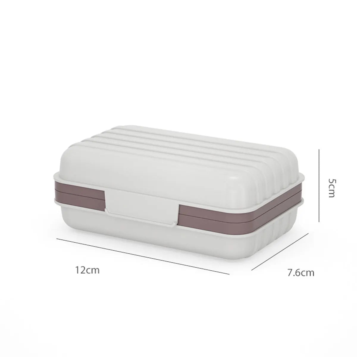 Set of 2 soap dishes with lids, portable soap holder, baby bathroom accessories, travel toiletries, for holidays and trips, 12 x 7.6 x 5 cm, white, orange, PP - Image 3