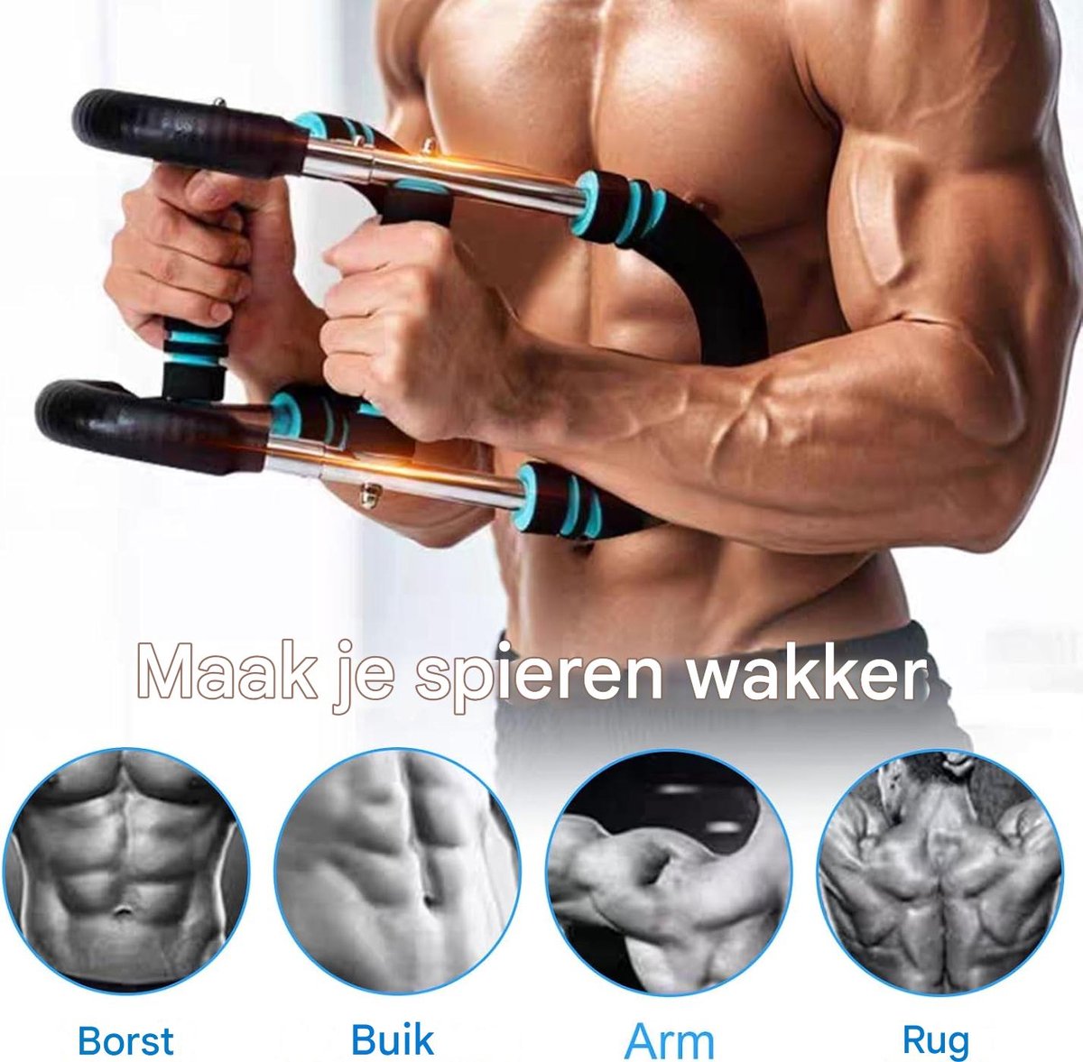 Arm Trainer - U-Shaped Twister - Adjustable Chest Enlarger with 3 Resistance Levels - Detachable Fitness Chest Enlarger - Portable Arm, Chest, and Shoulder Trainer - Image 5