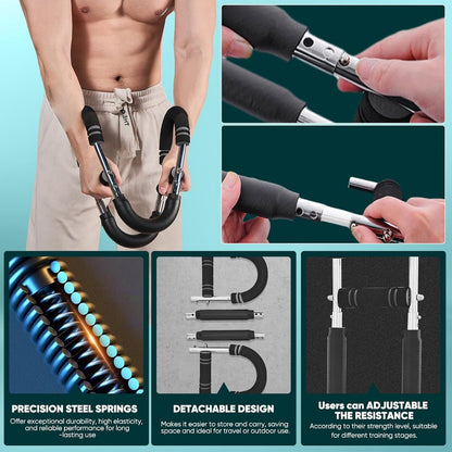 Arm Trainer - U-Shaped Twister - Adjustable Chest Enlarger with 3 Resistance Levels - Detachable Fitness Chest Enlarger - Portable Arm, Chest, and Shoulder Trainer - Image 2