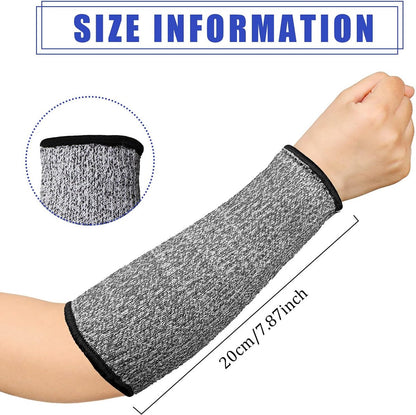 3 pairs of arm protectors for thin skin and bruises, cut-resistant forearm sleeves, level 5 burn protection (7.9 inches) - Gray - Image 7