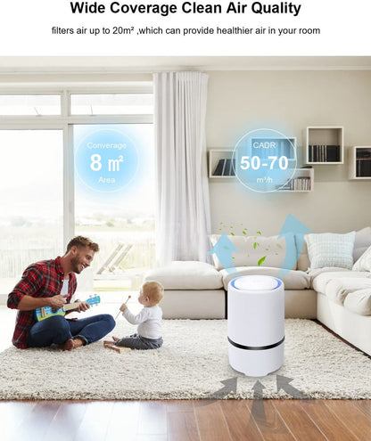 Air purifier - For living room, bedroom, office, and baby's room - Air quality indicator - Effective against dust mites, hay fever, allergies, and dust - Air purifiers - Air purifier - Image 3