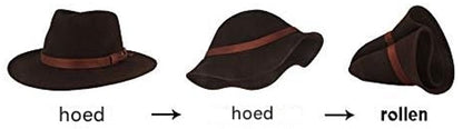 Hats - Roll-up felt hats for outdoor use - Hiking hats - Wool hats - Waterproof and foldable leather hat lining for men and women - Image 4