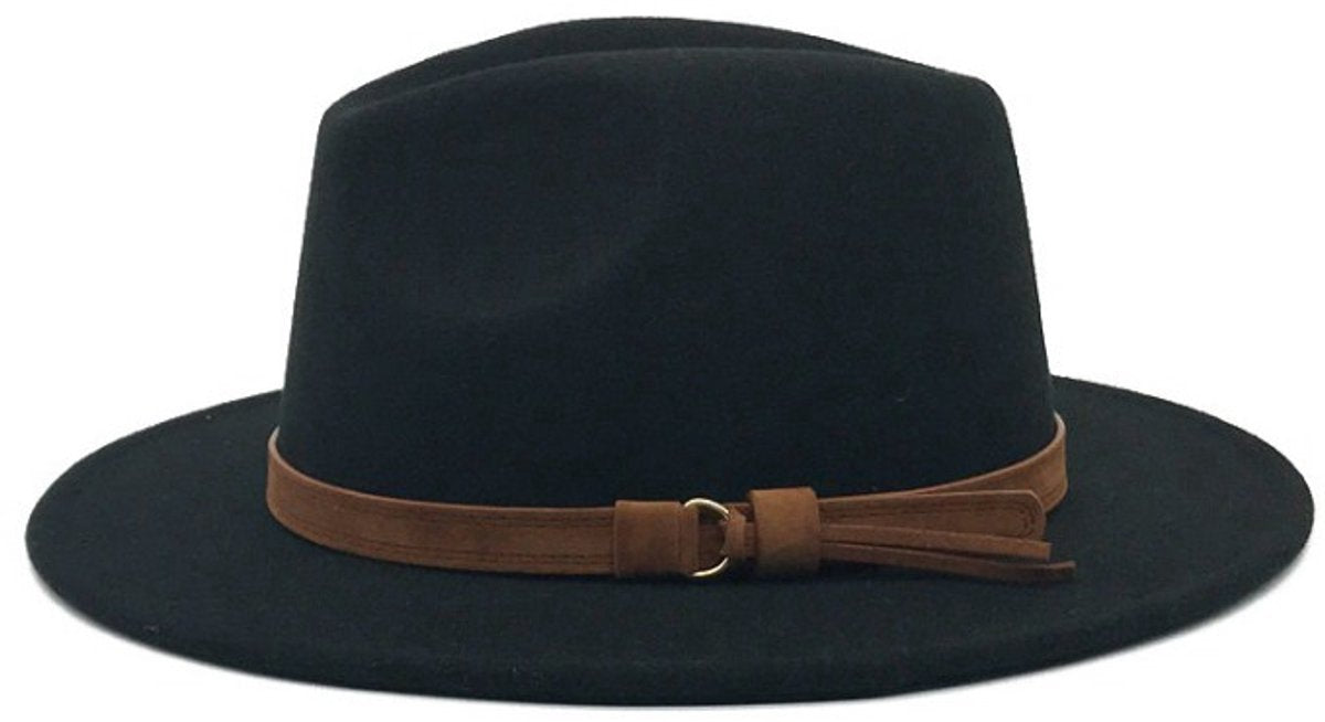 Hat - Sun hat - Bucket hat - Women's sun hat - Men's bucket hat - Hiking hats - Waterproof wool hats - Roll-up felt hats for outdoor use - Foldable leather lining - For men and women (army green) - Image 4