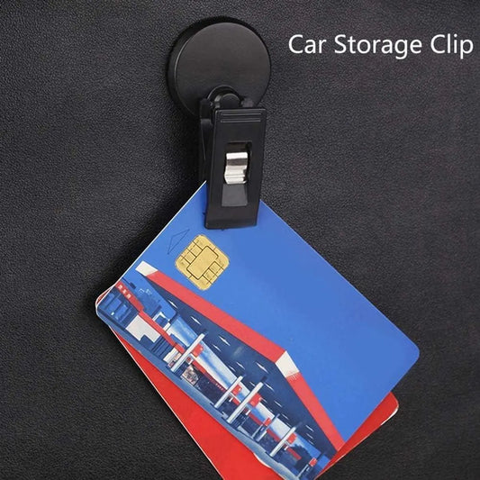 Set of 2 car windshield parking ticket holders - clip-on memo holder for cars, vans and caravans - self-adhesive ticket clips - Image 2