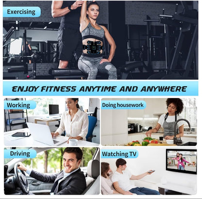 Abdominal Trainers - Abdominal Muscles - Rechargeable - Slimming Belt - Electrical ABS Stimulator - Professional Arm and Leg Belt - Training Equipment for Home, Office and Gym - Image 3