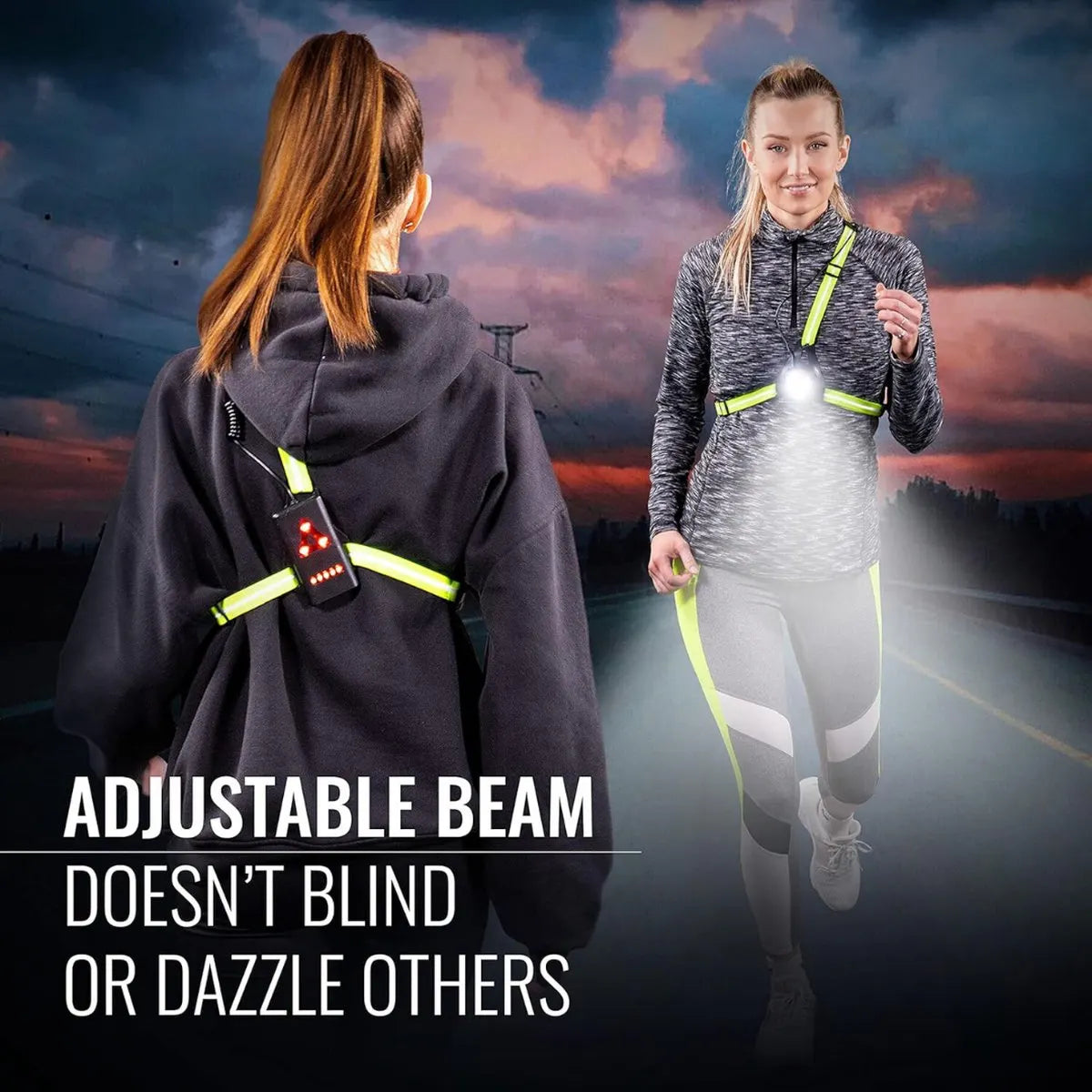 Running light - Chest lamp - Running chest light - Chest walker - USB rechargeable - Running vest - IPX4 waterproof - Image 3