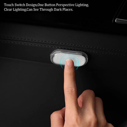 Set of 2 LED car interior lights, 7-color ambient lighting, USB rechargeable reading lights, portable - Image 2