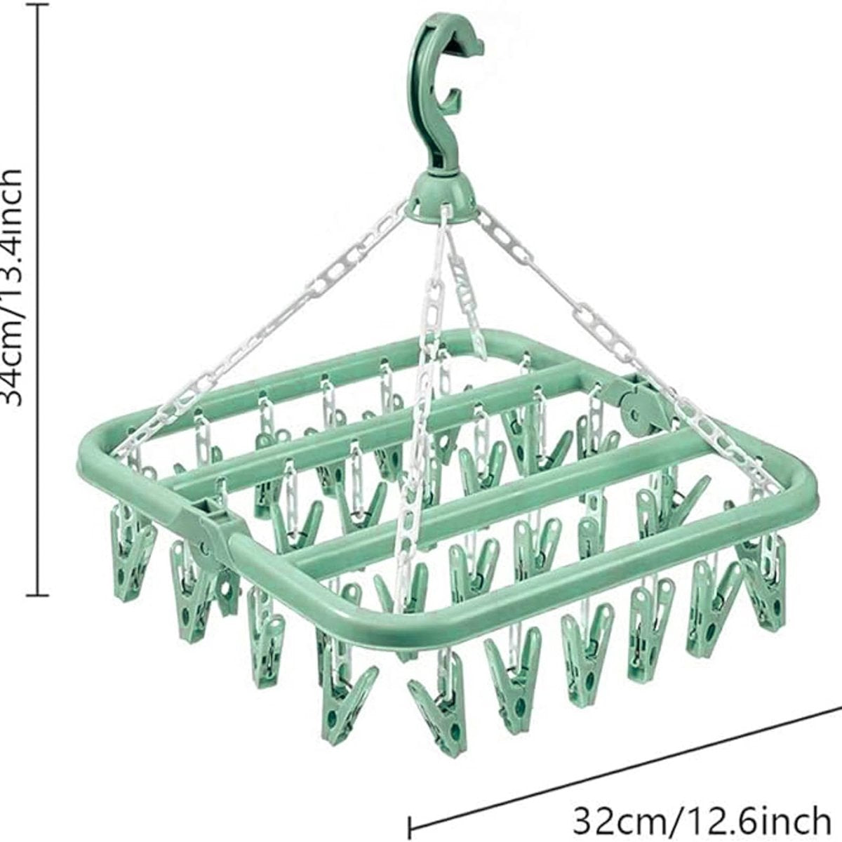 Sock Dryer - Clothesline - 32 Clips - Sock Hanger - Sock Dryer - Laundry Socks - Dryer - Carousel - Drying Carousel - Clothes Hanger - Sock Drying Rack - Vegetables - Image 5