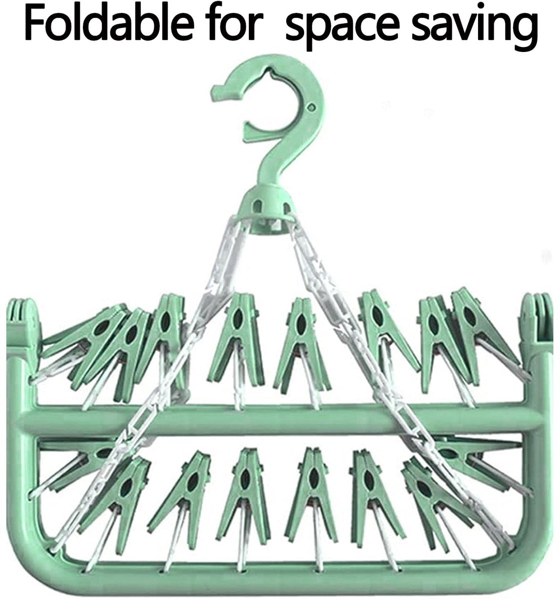 Sock Dryer - Clothesline - 32 Clips - Sock Hanger - Sock Dryer - Laundry Socks - Dryer - Carousel - Drying Carousel - Clothes Hanger - Sock Drying Rack - Vegetables - Image 6