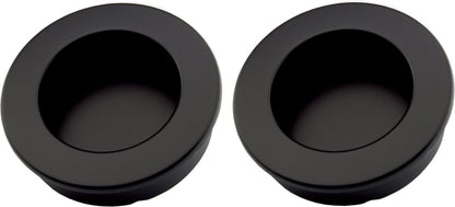 Pull handle - Matte Black - Round - Ø40mm - Sliding door handle - Set of 2