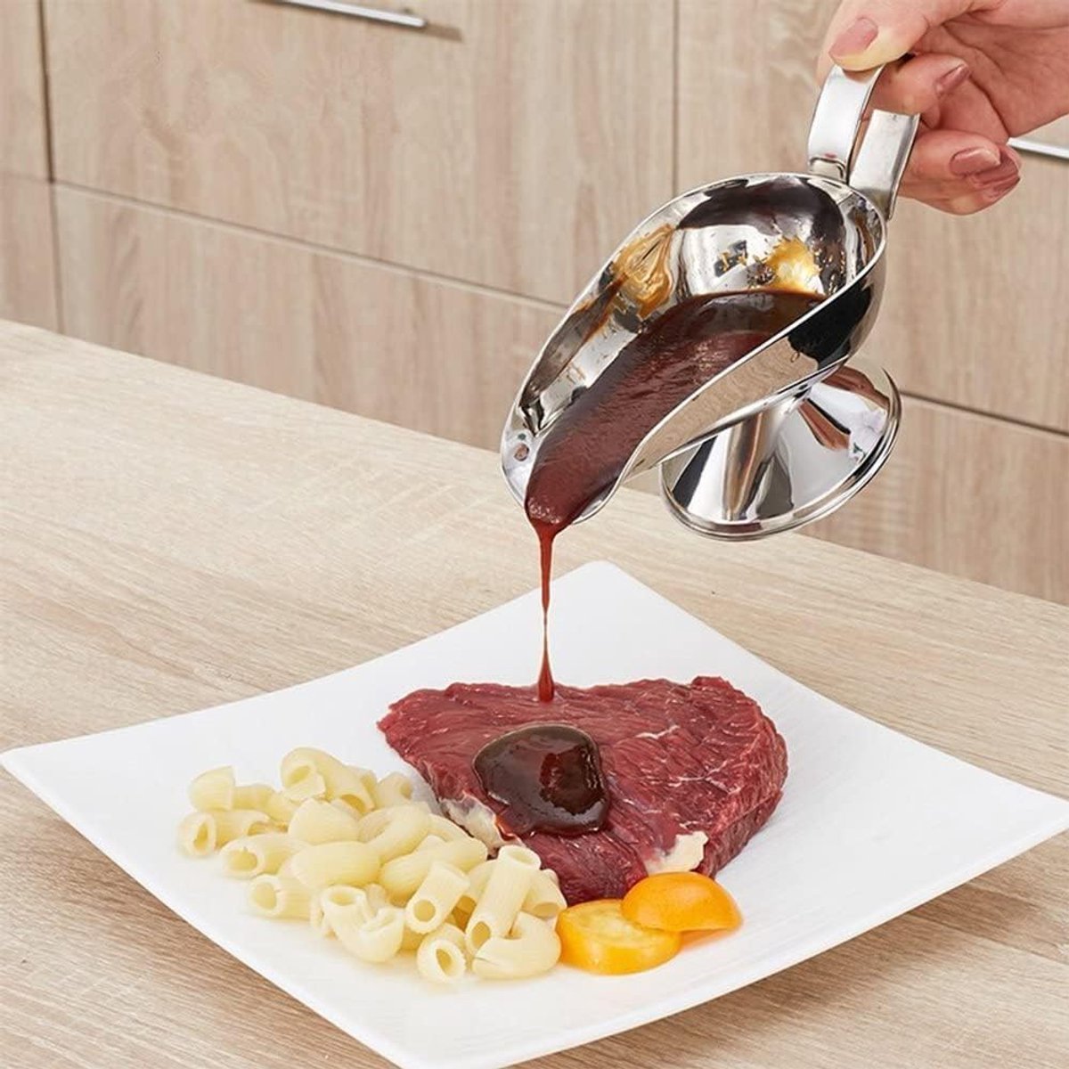Gravy Boat - 240 ml - Pouring Jug - Stainless Steel Gravy Pitcher - Food-grade stainless steel gravy jug for juices, sauces, and roasting gravies - Image 5