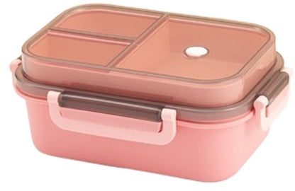 Lunch box with compartments, all-in-one double-layer lunch box, leakproof lunch box with cutlery for work, school, and picnics