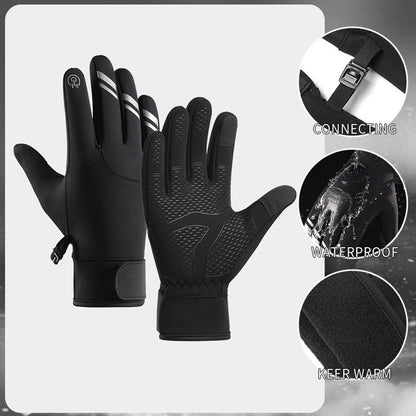 Gloves - Cycling Gloves - Winter Gloves - Sports Gloves - Touchscreen Winter Gloves - Winter Cycling Gloves - Men's - Heated - Waterproof - Warmly Lined - For Motorcycling and Skiing (M) - Image 5