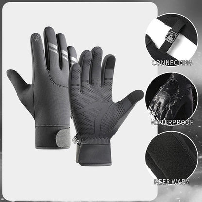 Gloves - Cycling Gloves - Winter Gloves - Sports Gloves - Touchscreen Winter Gloves - Winter Cycling Gloves - Men's - Heated - Waterproof - Warmly Lined - For Motorcycling and Skiing - Grijs(M) - Image 5