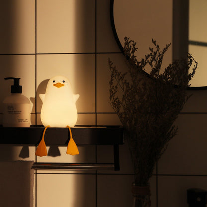 Cute Yellow Duck Night Light - Silicone Night Light for Children - Dimmable Touch Control with Timer - Baby Care Night Light - USB Rechargeable LED Bedside Lamp - Suitable for Bedroom and Nursery Decoration - Image 4