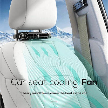 Car Fan - Car Fan Cooling - Car Air Conditioner - Car Fan with Adjustable Air Outlet - Fan - Silent Neck Fan for Headrest for All Cars - 3000 mAh - Black - Image 6