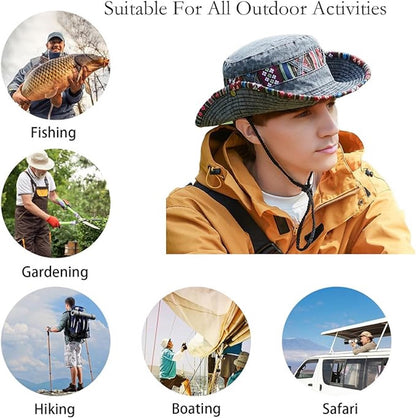 Sun hat - Men's summer hat - UV protection - Foldable cotton hunting hat - Outdoor hiking hat - Jungle hat - Fisherman's hat - Garden hat - Beanie hat - Image 3